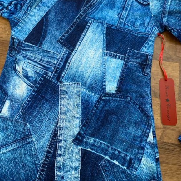 🆕 Soft Denim Print Jumpsuit - Picture 6 of 14